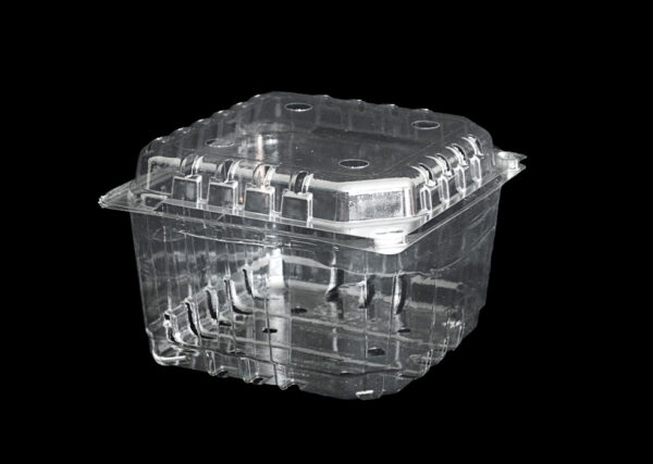 A clear 2 pound clamshell for cherries.