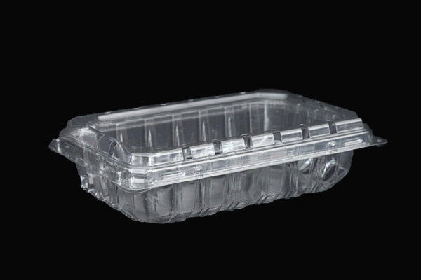 A clear, 11 oz clamshell for blueberries.